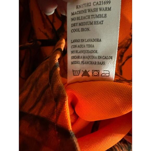 Walls Reversible Camo Hunting Bib Overalls Large Sporting Orange Pockets Utilty - Picture 13 of 13